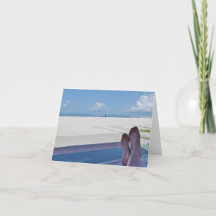 Carte de voeux pour l'heure de plage