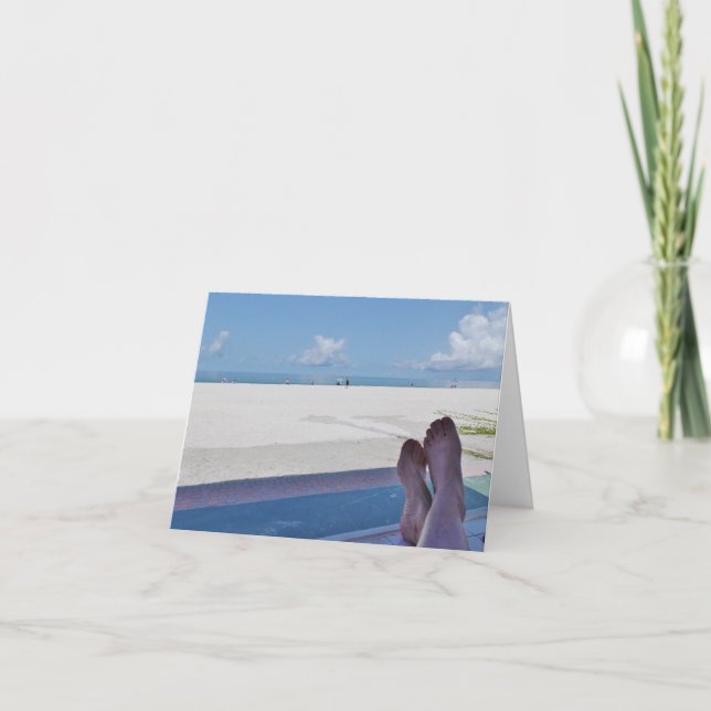 Carte de voeux pour l'heure de plage (Devant)