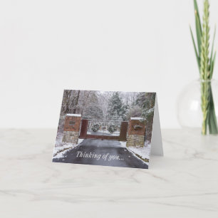 Carte de vœux pour l'hiver en pensant à vous