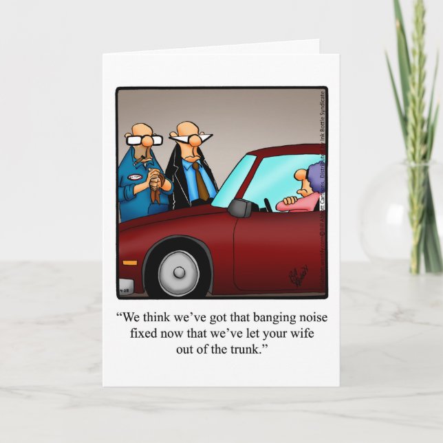 Carte de voeux pour l'Humour d'amour et de mariage (Devant)