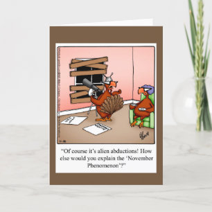 Carte de voeux pour l'Humour de Thanksgiving