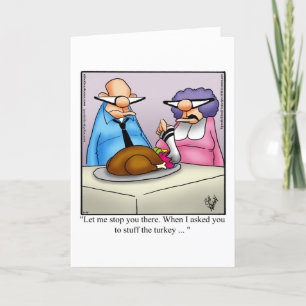 Carte de voeux pour l'Humour de Thanksgiving