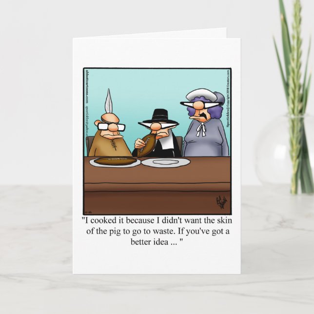 Carte de voeux pour l'Humour de Thanksgiving (Devant)