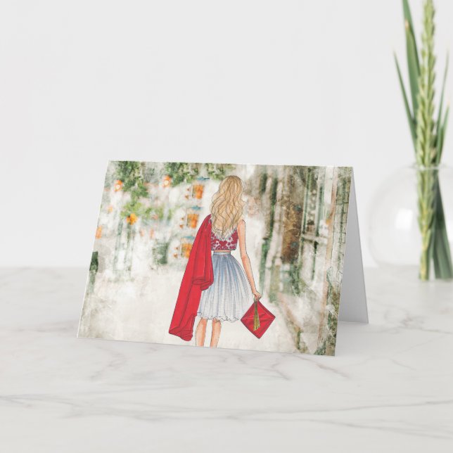 Carte de voeux pour l'obtention du diplôme (Devant)