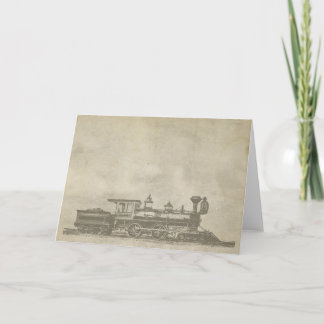 Carte de voeux pour locomotives vintages