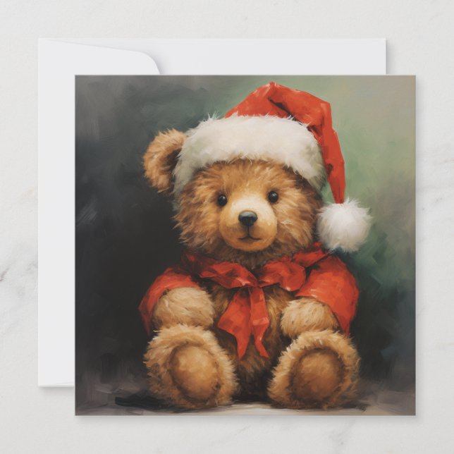 Carte de voeux pour l'ours de Noël (Devant)