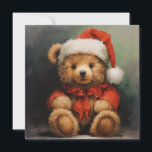Carte de voeux pour l'ours de Noël<br><div class="desc">carte de voeux de noël ours</div>