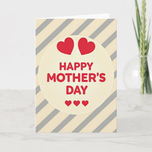 Carte de vœux pour Maman rayée