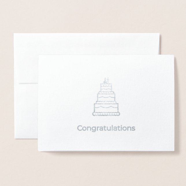 Carte de voeux pour mariage (Devant avec enveloppe)