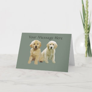 Carte de voeux pour marionnettes Golden Retriever