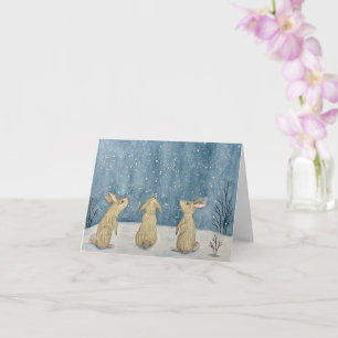 Carte de vœux pour Noël enneigé