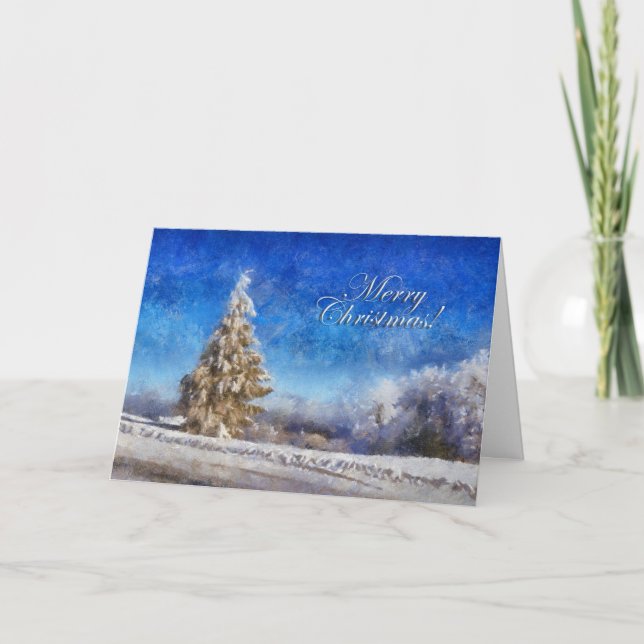 Carte de voeux pour Noël hivernal (Devant)