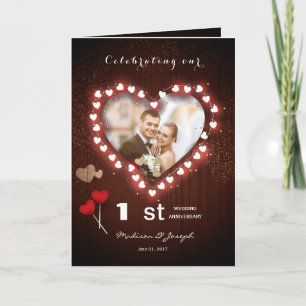 Carte de voeux pour notre 1er anniversaire de mari