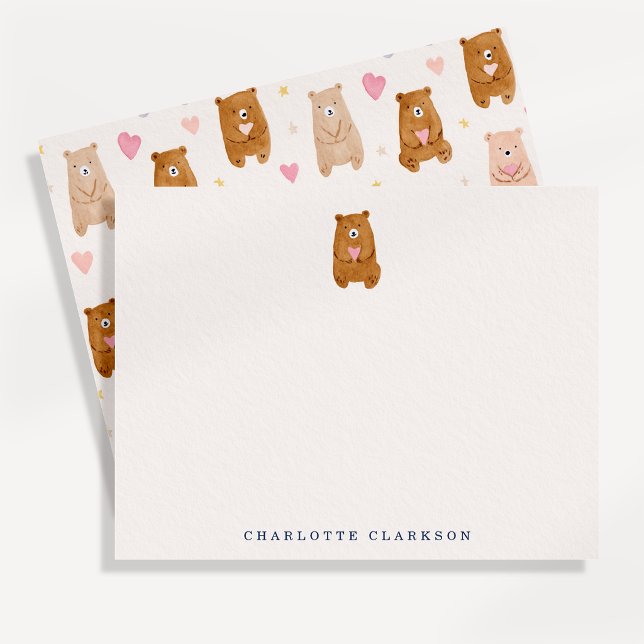 Carte de vœux pour nounou avec ours (Créateur téléchargé)