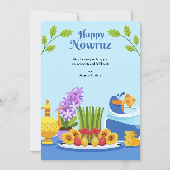 Carte de vœux pour Nowruz (Devant)