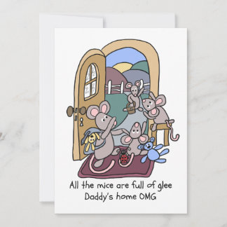 Carte de vœux pour papa, OMG papa est rentré