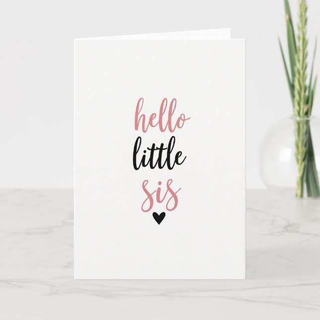 Carte de vœux pour petite sœur mignonne (Devant)