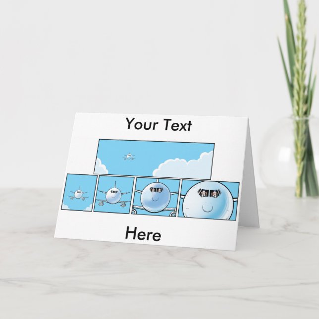 Carte de voeux pour pilote de ligne (Devant)