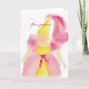 Carte de voeux "pour princesse"