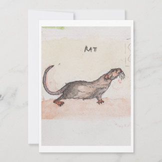 Carte de vœux pour rat