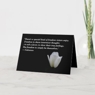 Carte de vœux pour sœur Tulipe élégante