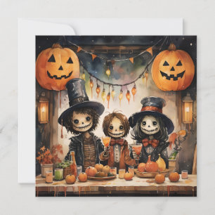 Carte de vœux pour soirée d'Halloween