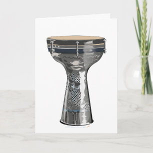 Carte de voeux pour tambour Doumbek Darbuka Tombak