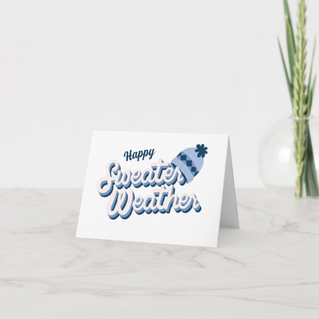 Carte de vœux pour temps de pull-over (Devant)