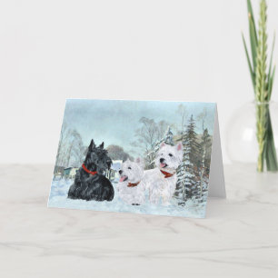Carte de vœux pour Terrier Écossais