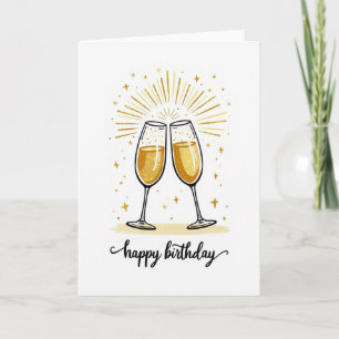 Carte de voeux pour toast d'anniversaire