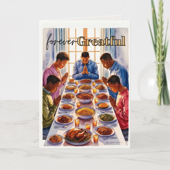 Carte de voeux pour toujours Grateful Thanksgiving (Devant)