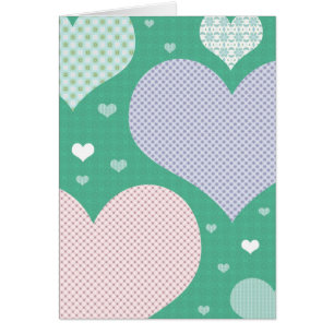Carte de vœux pour toutes occasions avec des cœurs