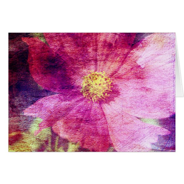 Carte de vœux pour toutes occasions Cosmo Flower  (Devant horizontal)