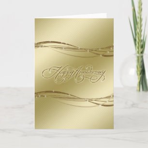 Carte de vœux pour un anniversaire de mariage d'or