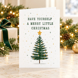 Carte de vœux pour un joyeux petit arbre de Noël