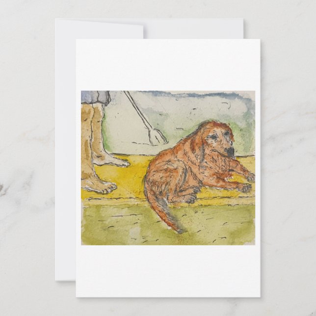 Carte de vœux pour un paddleboard pour chien (Devant)