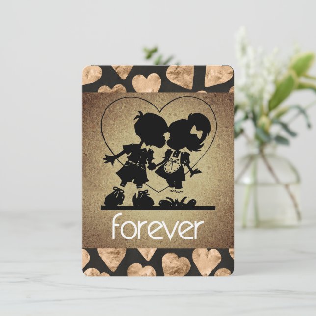 Carte de vœux pour une douce Saint-Valentin pour t (Debout devant)