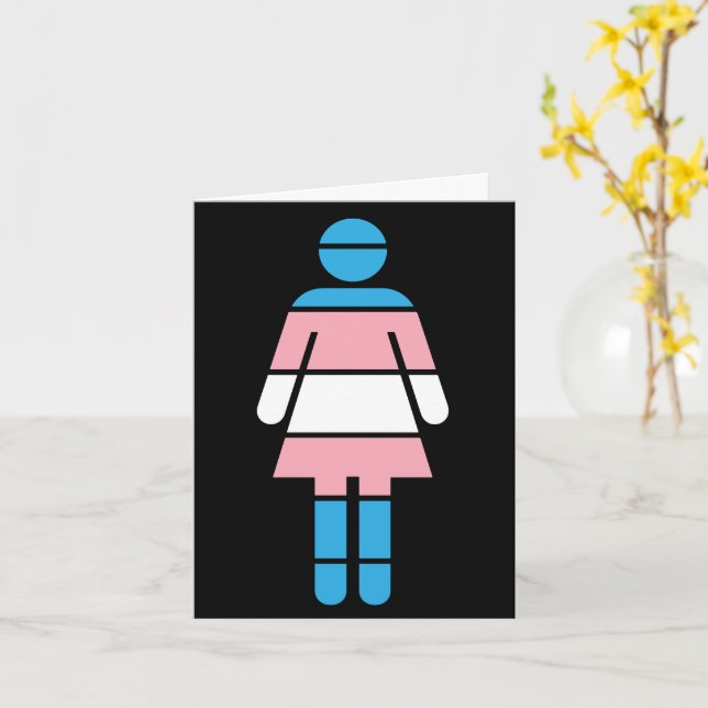 Carte de voeux pour une femme trans (Fleur jaune)