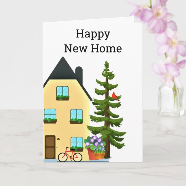 Carte de vœux pour une nouvelle maison (Orchidée)