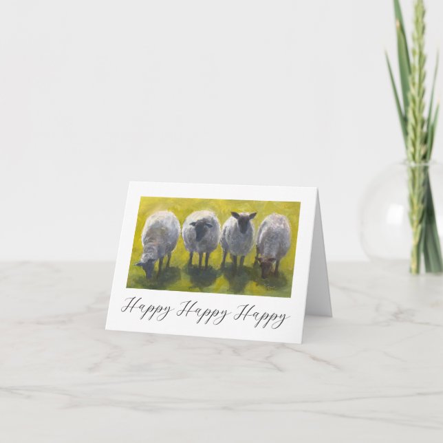 Carte de vœux pour une occasion heureuse avec des  (Devant)
