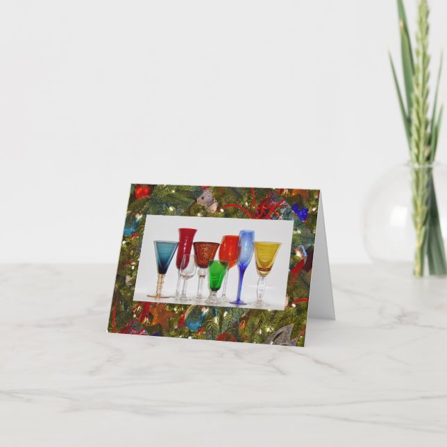 Carte de vœux pour verres à vin (Devant)