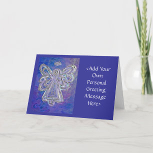 Carte de voeux pourpre Angel ou carte de notes ave