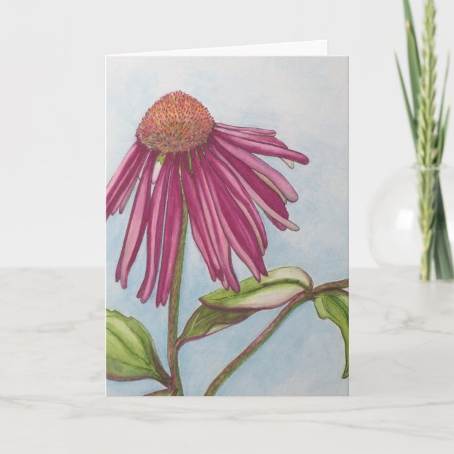 CARTE DE VOEUX pourpre de Coneflower (Devant)