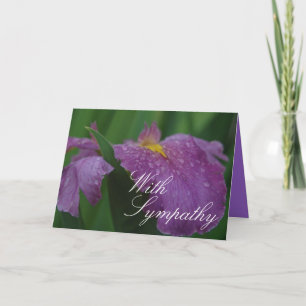 Carte de voeux pourpre d'iris