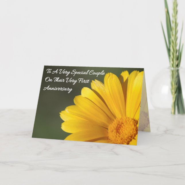 Carte de vœux - Premier anniversaire de Daisy (Devant)