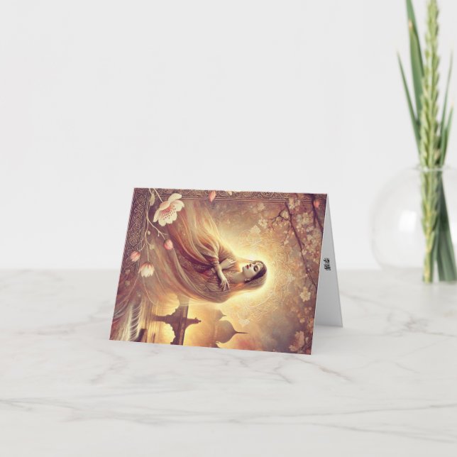 Carte de vœux prénom féminin chinois Li-Na (Devant)