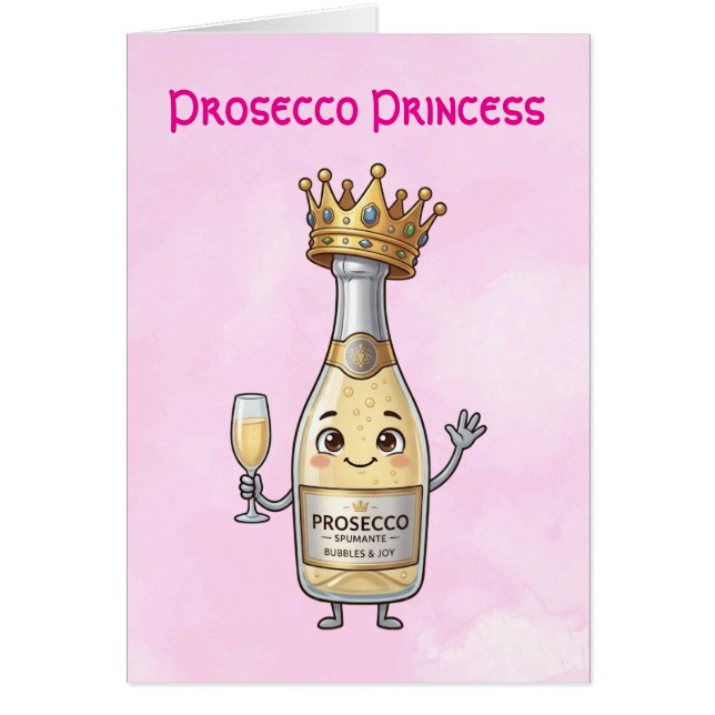 Carte de vœux Princesse Prosecco (Devant)