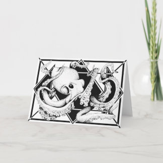 Carte de voeux principale de poulpe