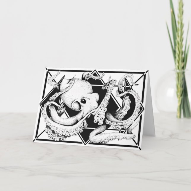 Carte de voeux principale de poulpe (Devant)