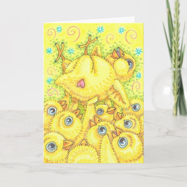 CARTE DE VOEUX PRINTEMPS MOSH PIT ROCKER CHICK Cou (Devant)